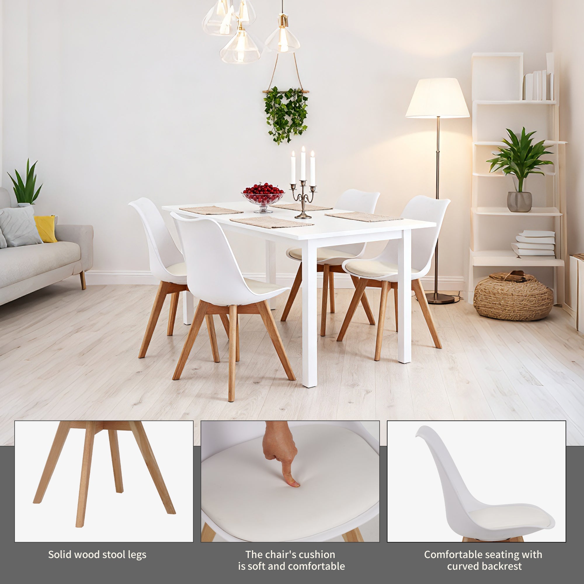 Medieval Modern Style Dining Chairs (Set of Four)