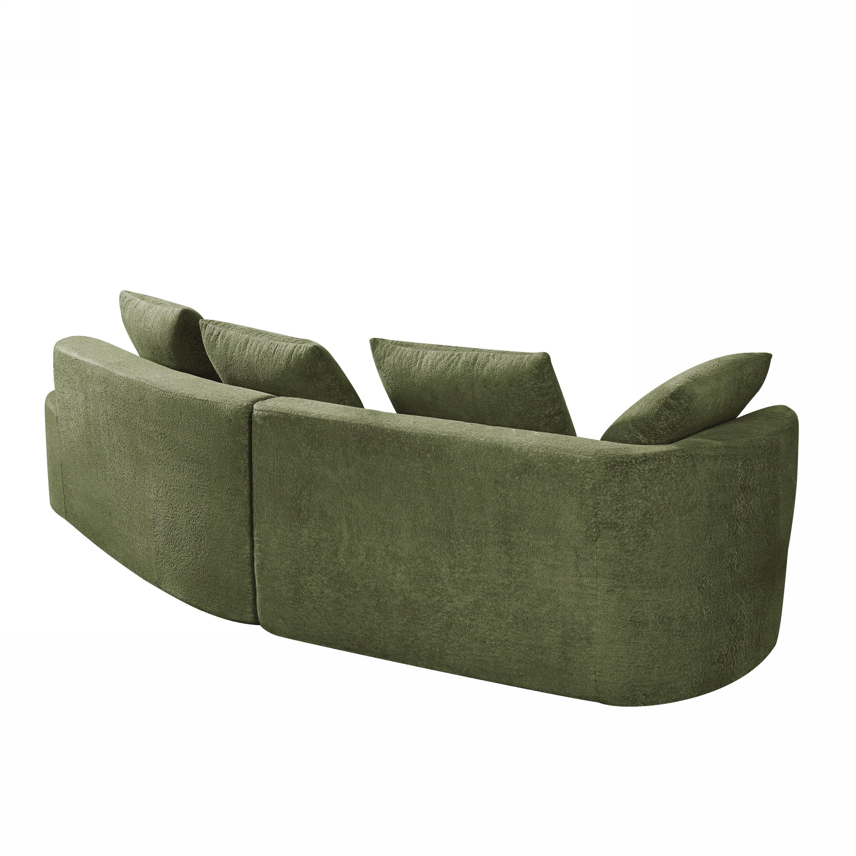 116' Modern Curved Sectional Sofa for Living Room