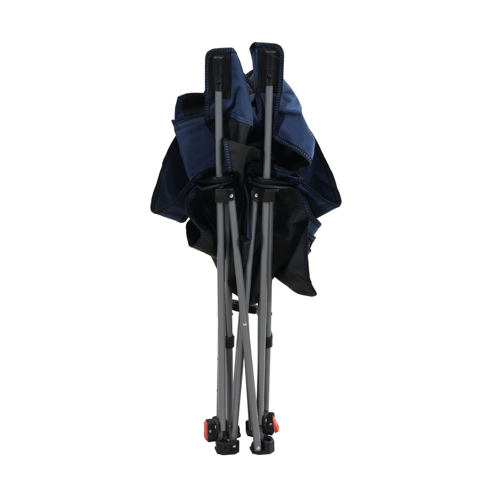 Outdoor Camping Chair Folding Reclining with Side Pockets and Cup Holder