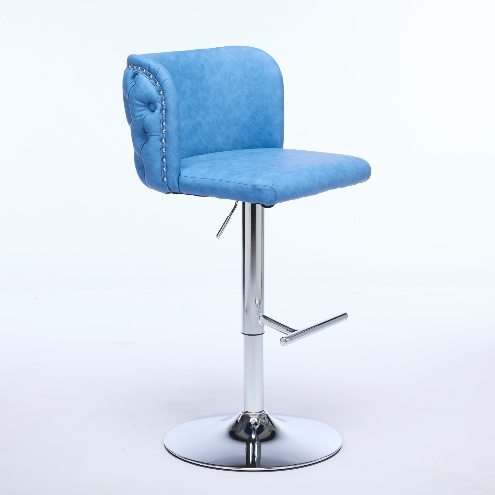 Modern PU Upholstered Bar Stools (Set of 2)