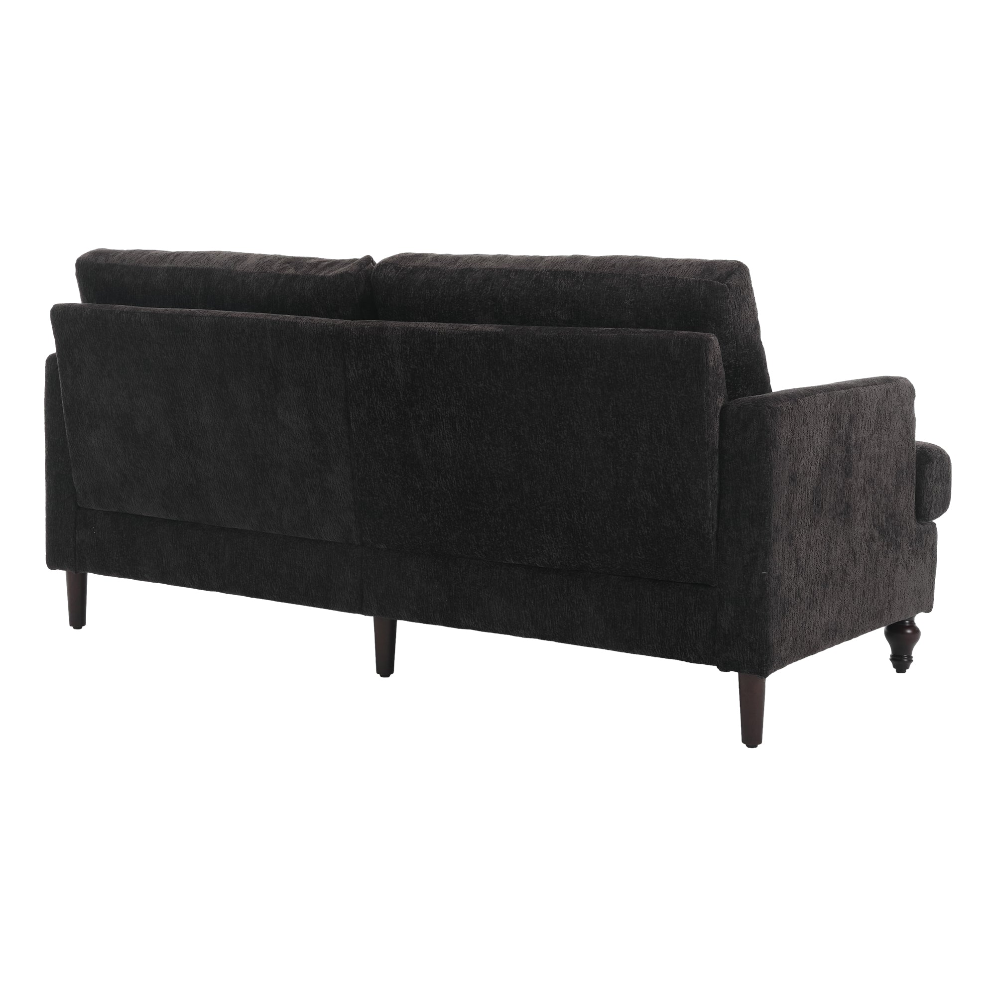Mid Century Modern Chenille Fabric Loveseat Sofa
