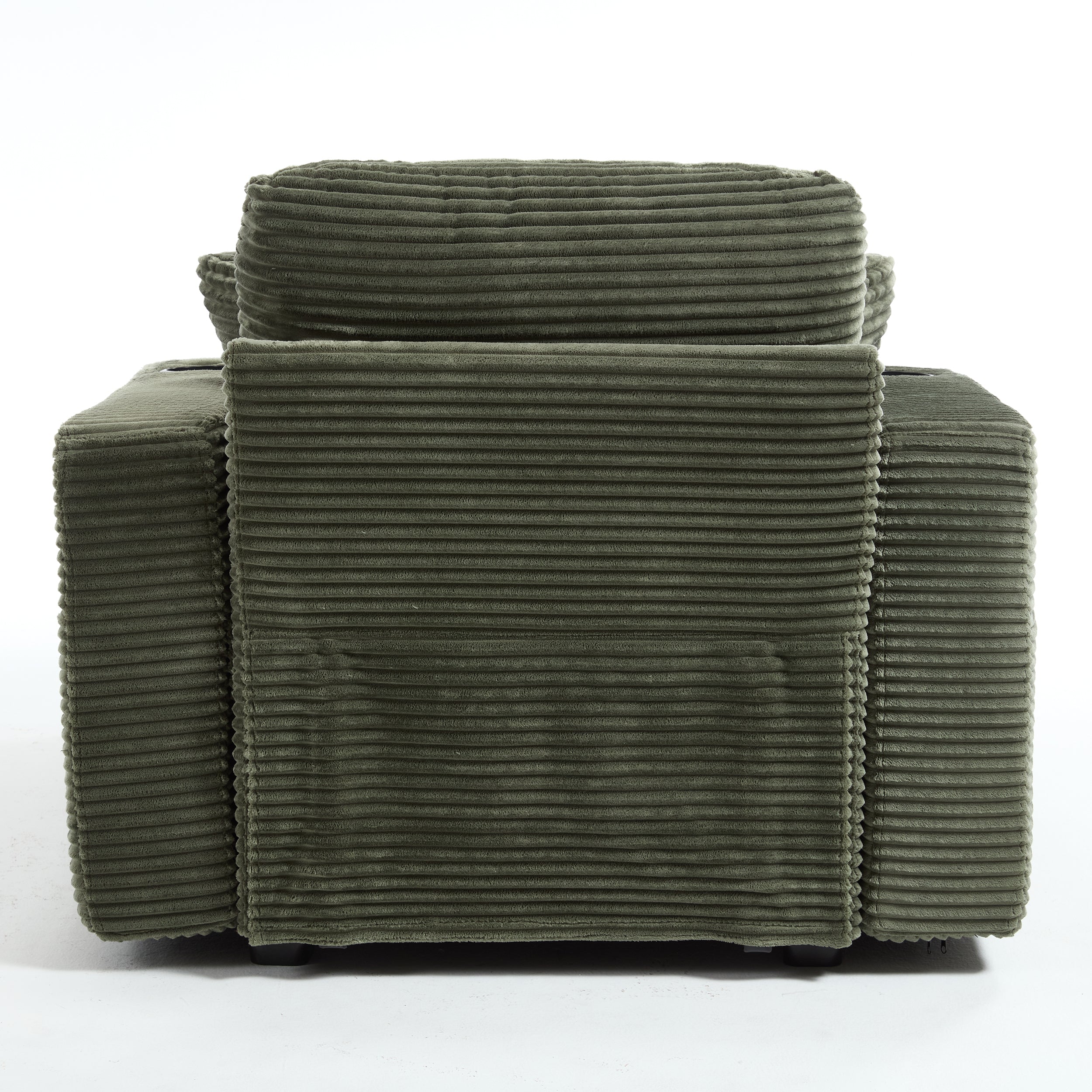 Corduroy Upholstered Chaise Lounge Sofa