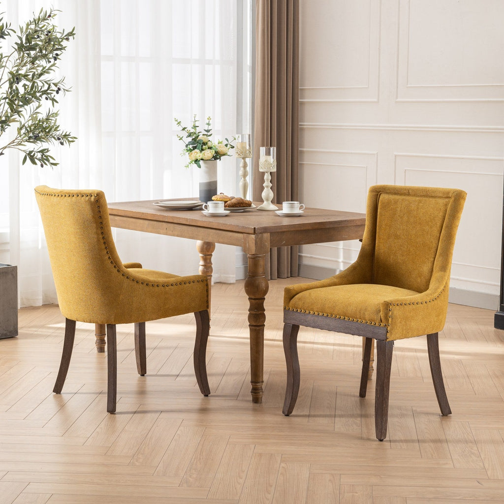 Ultra Side Thickened Fabric Dining Chair (Set of 2)