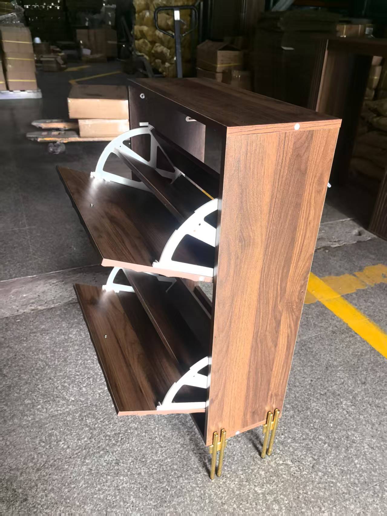23.6 Inch Mid-century Modern Freestanding Shoe Cabinet