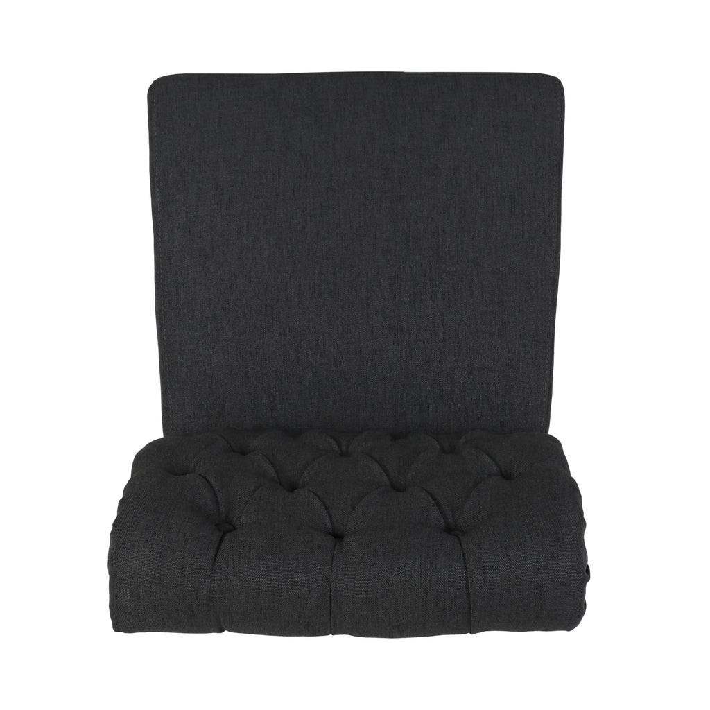 Tuft Dining Rolltop Chairs with Button Tufted Backrest (Set of 2)