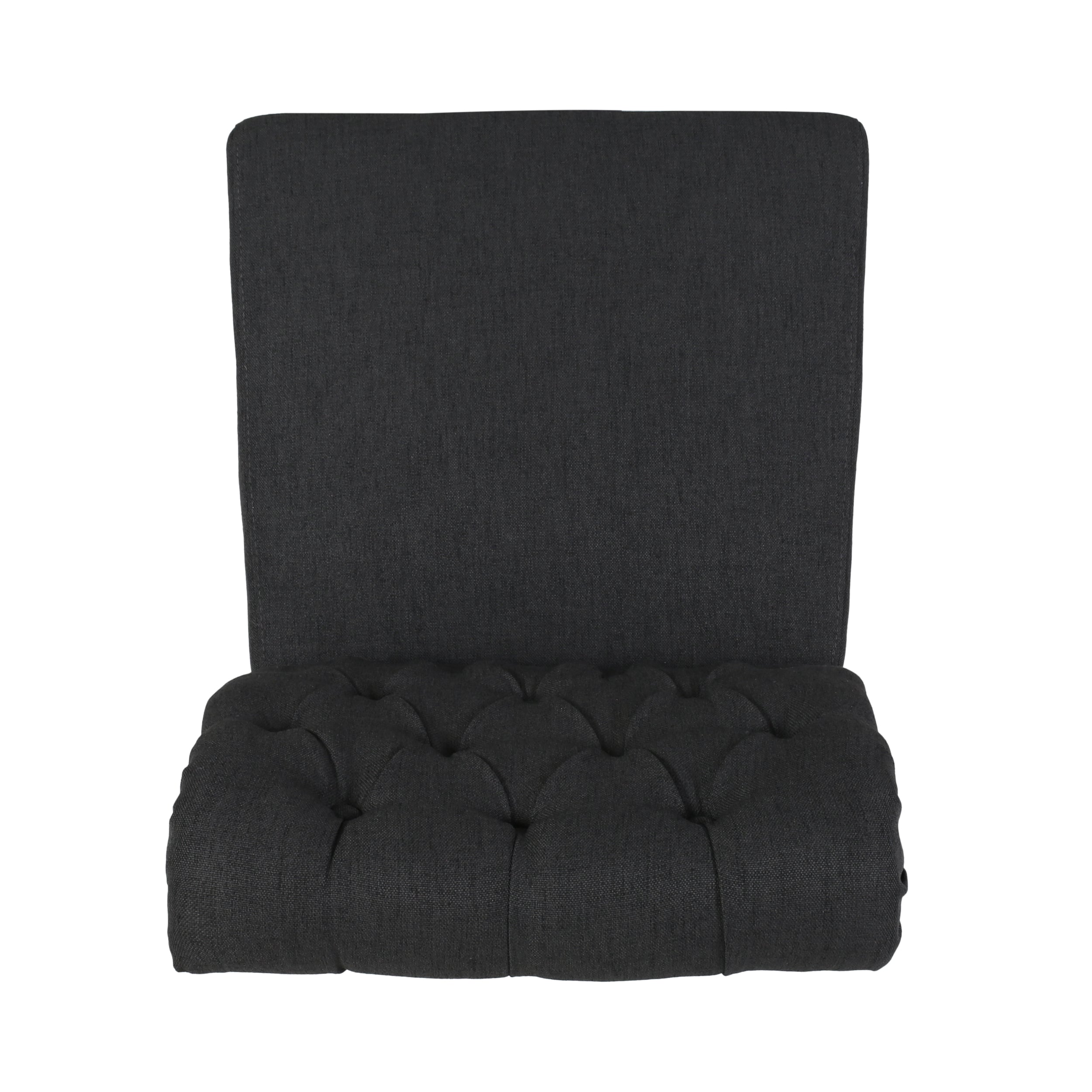 Tuft Dining Rolltop Chairs with Button Tufted Backrest (Set of 2)