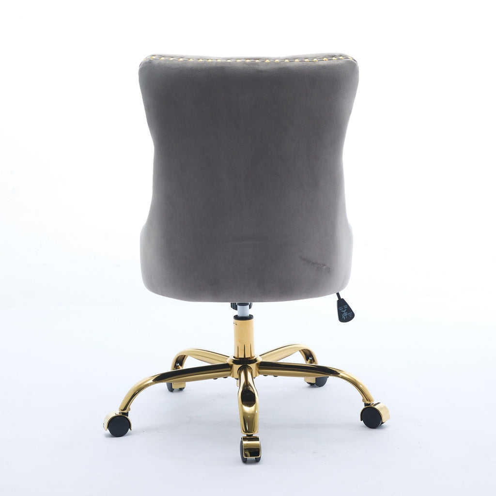 Modern Velvet Upholstered Tufted Button Home Office Chair