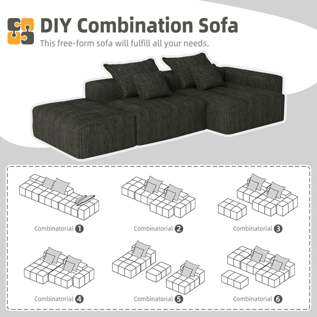 Modern Oversized Modular Sectional Sofa