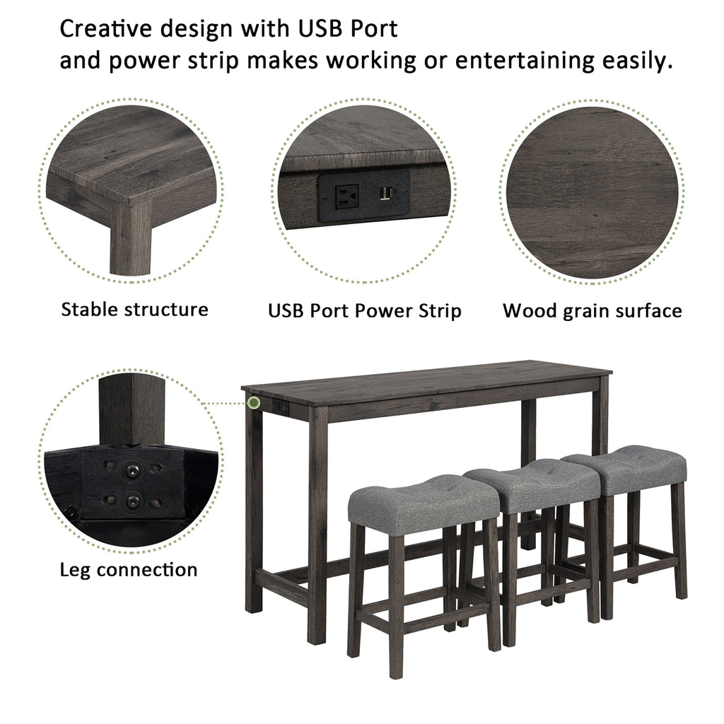 Bar Table Set with Chairs