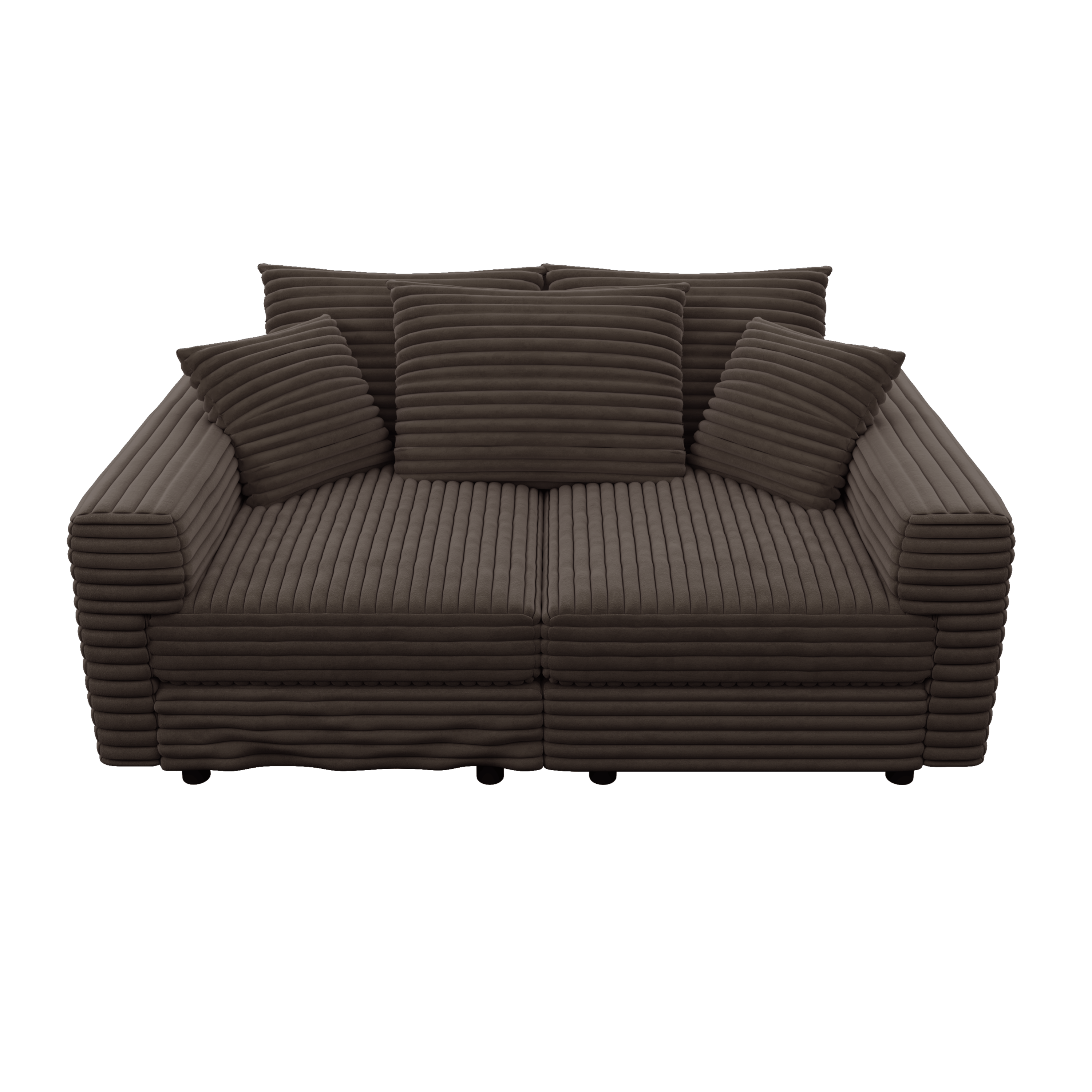 82.7' Modern Comfy Cloud Couch Sofa with Soft Pillows + Ottomans Option