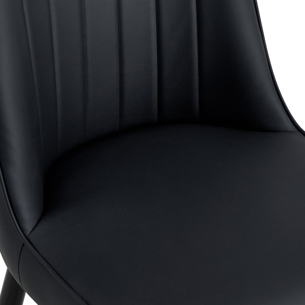Modern PU Artificial Leather Dining Chairs (Set of 4)