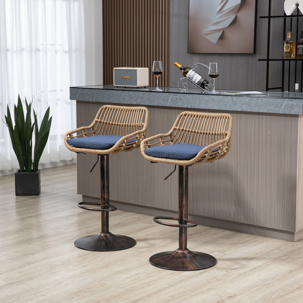 Modern Swivel Bar Stools (Set of 2)