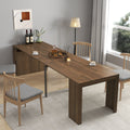 Modern Multifunctional Extendable Dining Table with Outlet