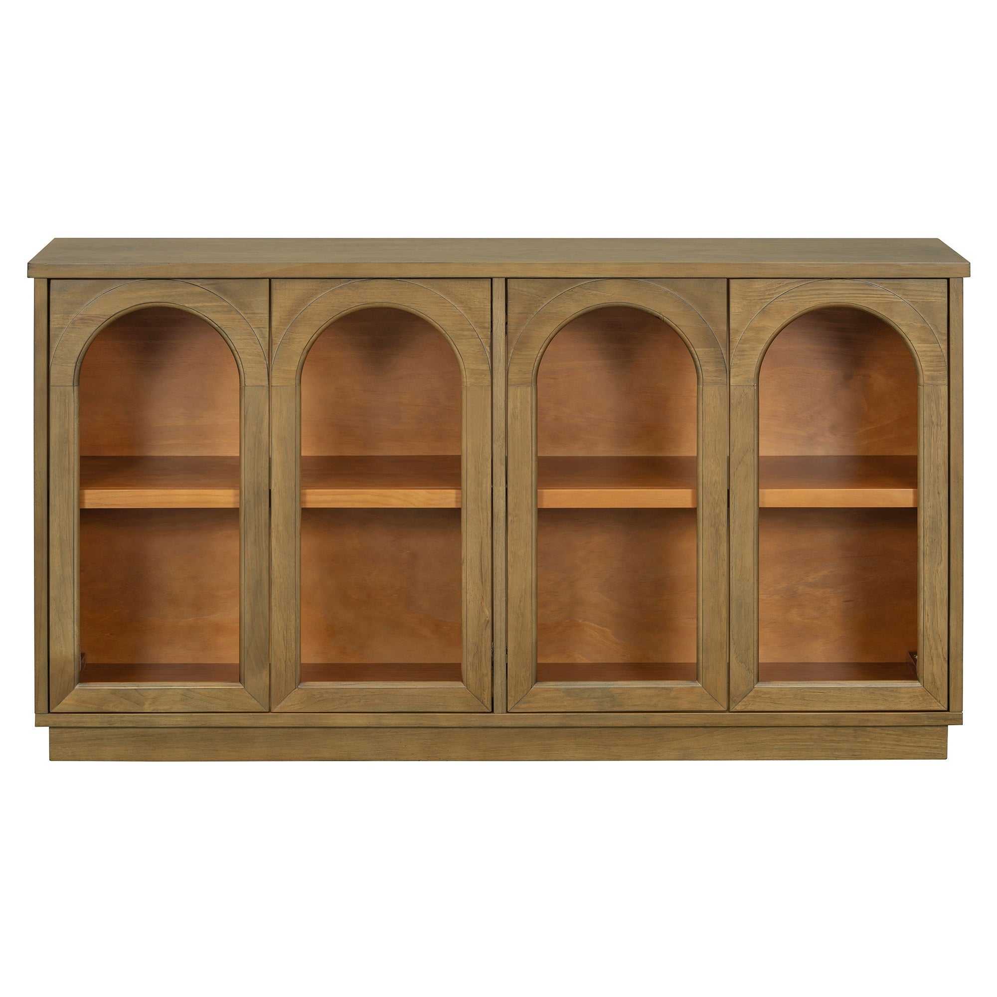 4-Door Large Arched Buffet  Storage Cabinet