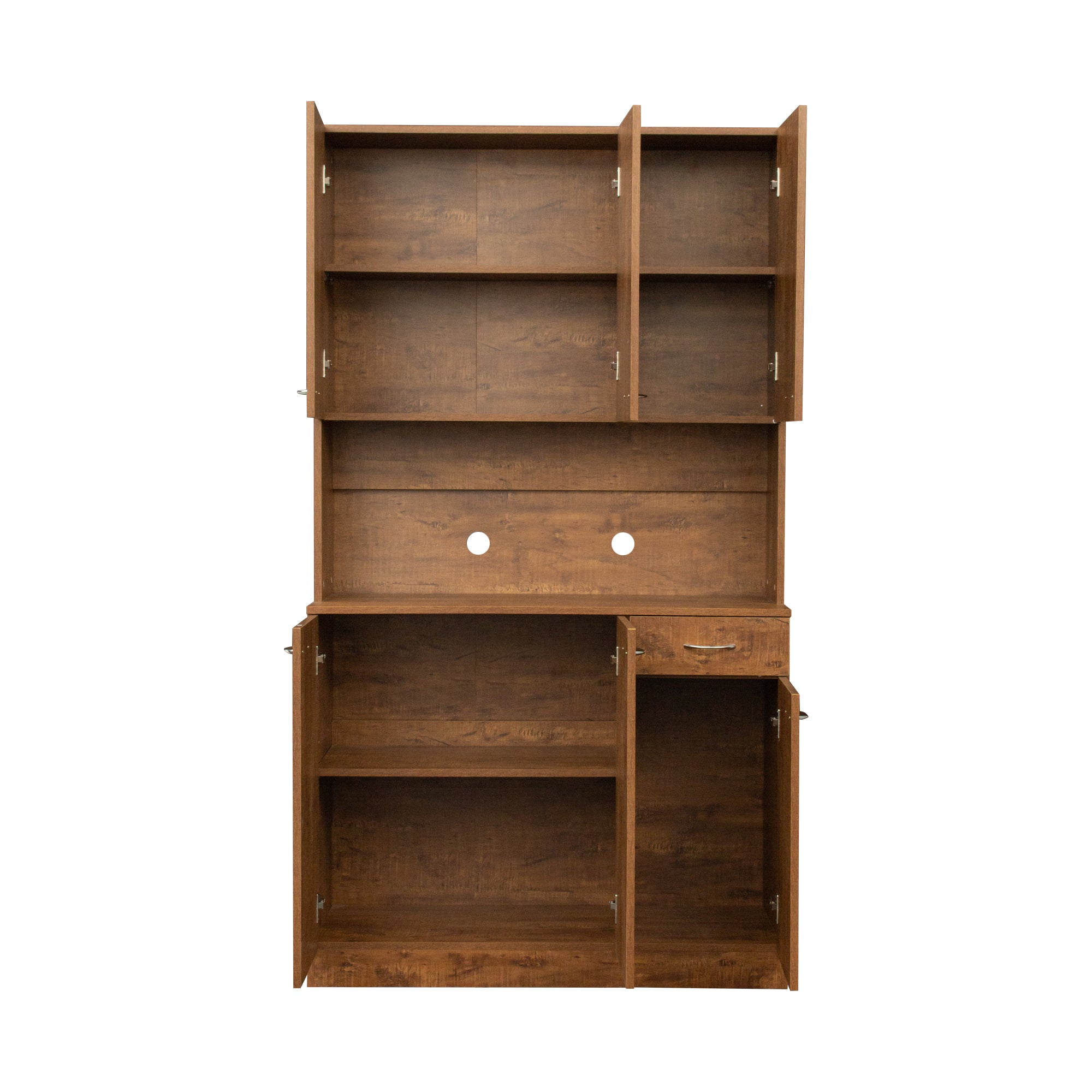 70.87' Tall White Kitchen Cabinet with 6-Doors