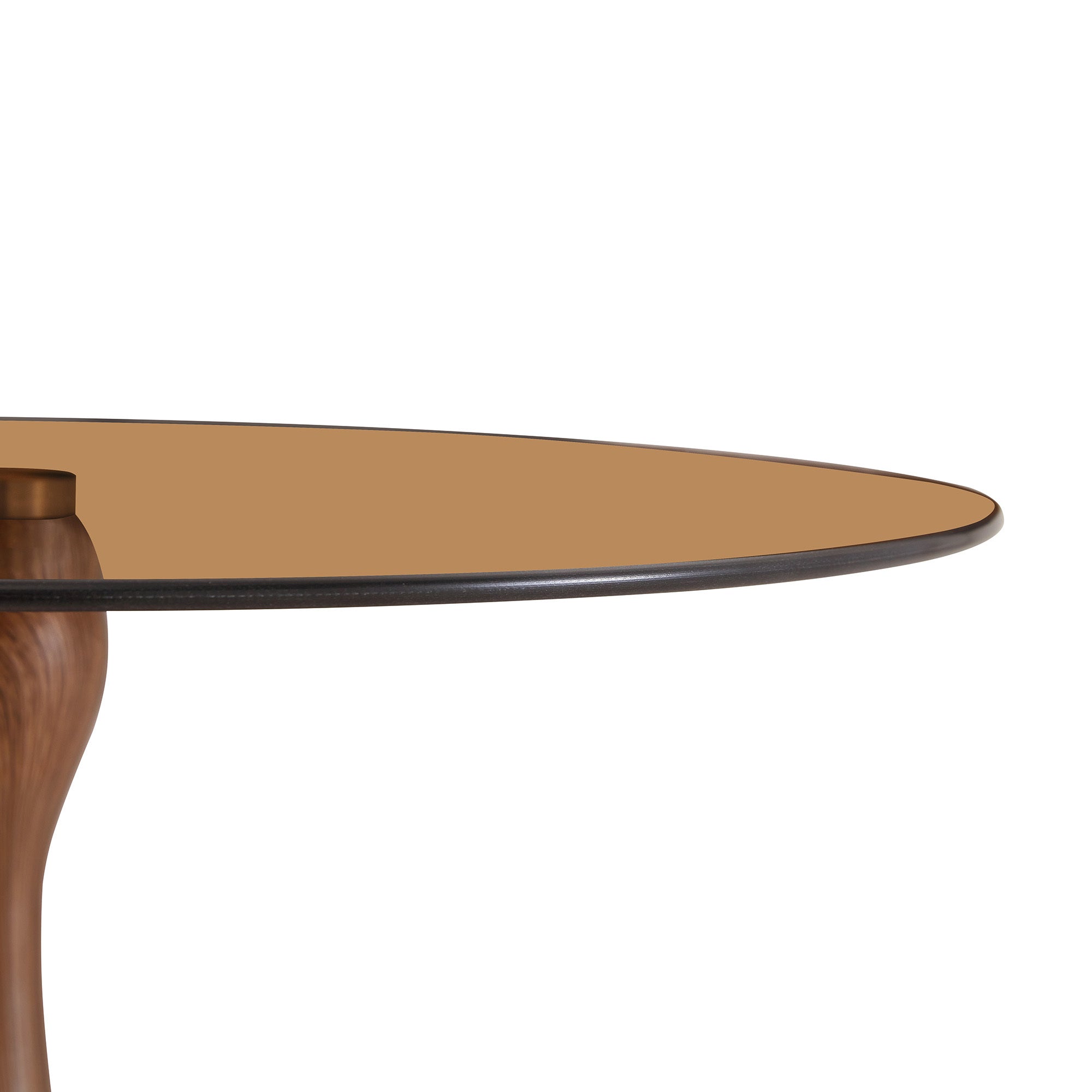 20" Small Luxury Metal Round Side Table with a Glass Top