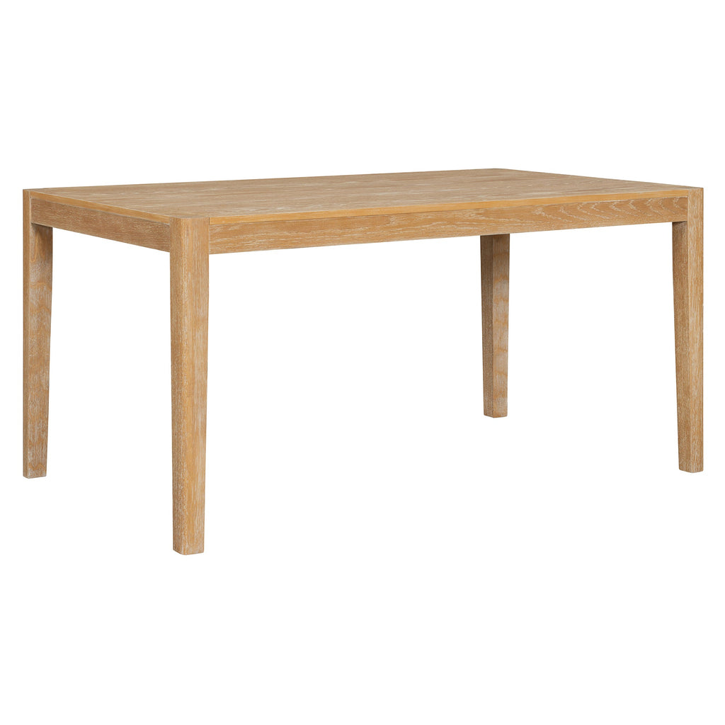 7-Piece Retro Rectangular Wood Dining Table Set