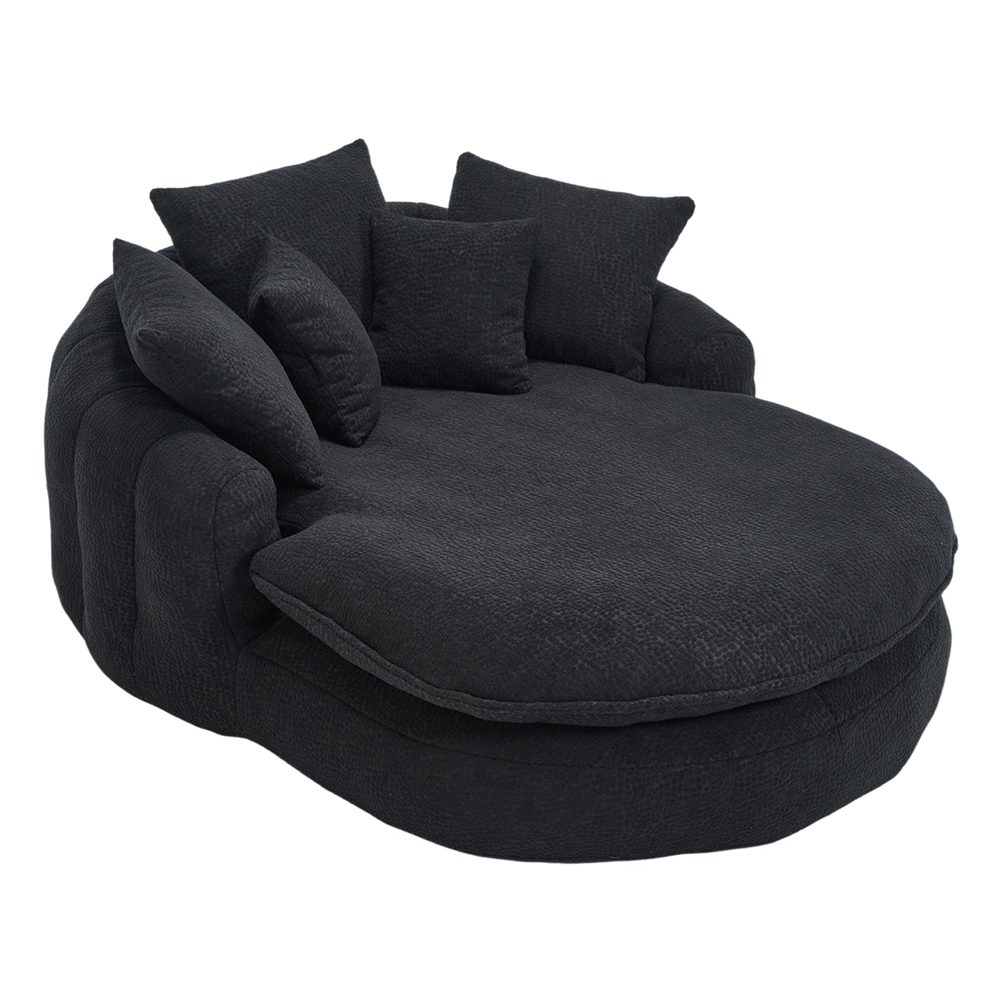 Oversized Oval Upholstered Bean Bag Sofa