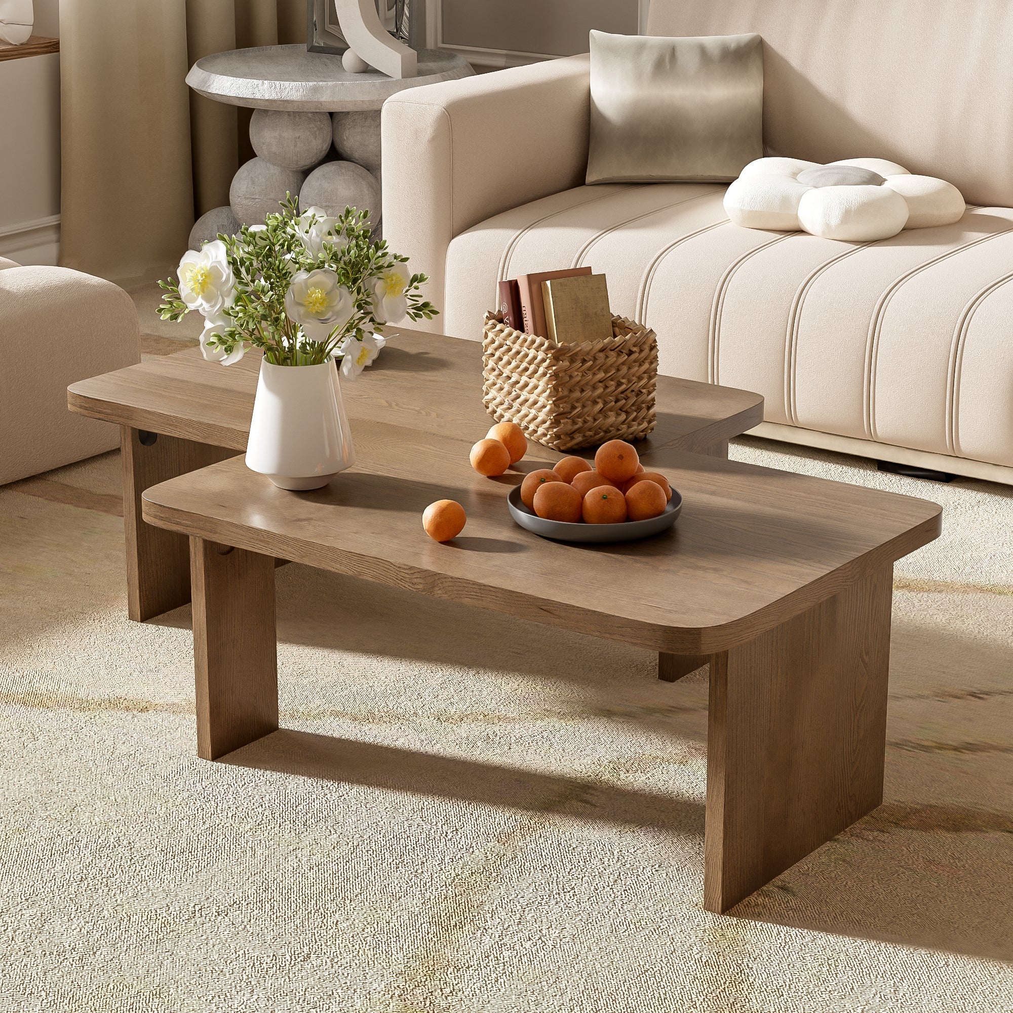 Modern Minimalist Coffee Table Set for Living Room