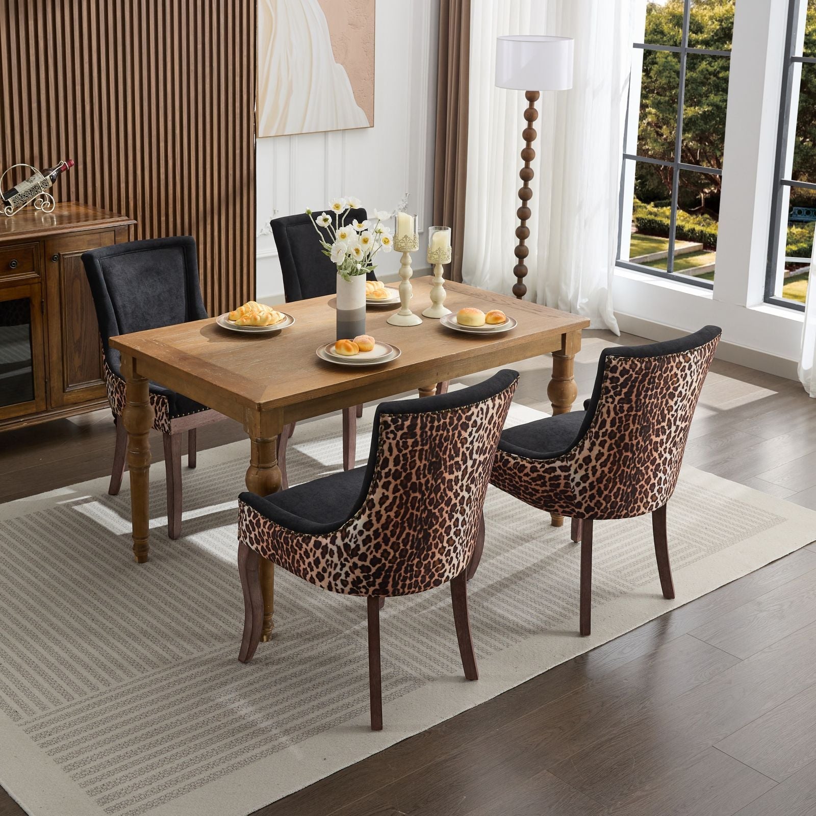 Ultra Side Thickened Fabric Dining Chair (Set of 2)