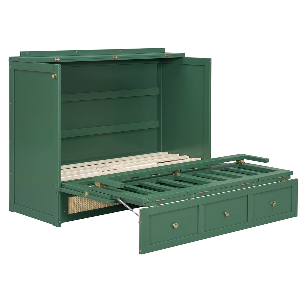 Full Size Murphy Bed with Large Drawers