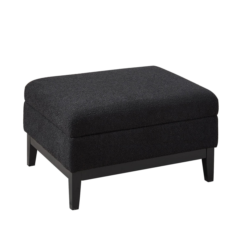 33.86'W Upholstered Wood Base Storage Ottoman