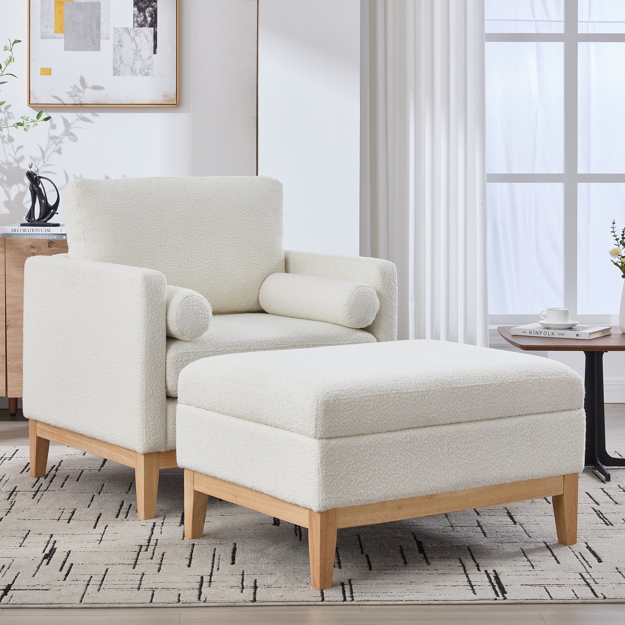 Oversized Velvet Swivel Barrel Accent Chair