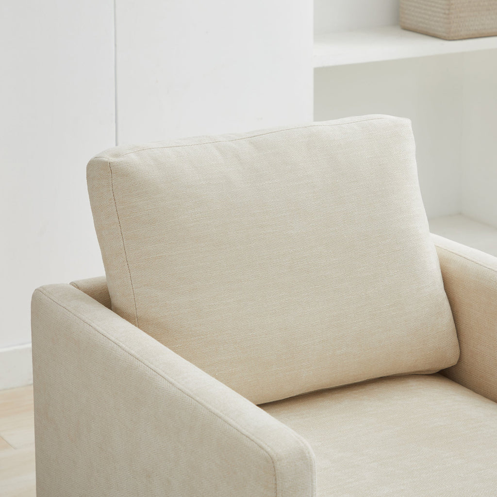 Modern Square Chenille Upholstered Swivel Accent Chair