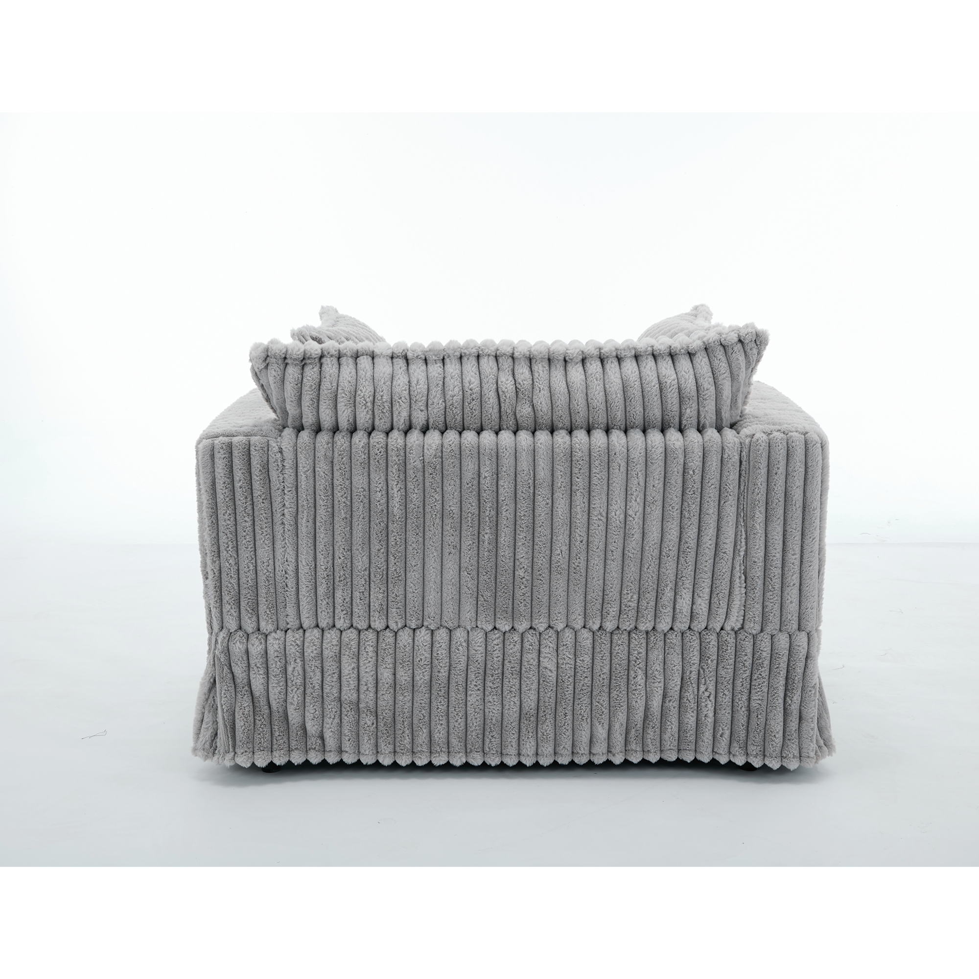47.7'' Oversized Corduroy Chaise Longue with Ottoman