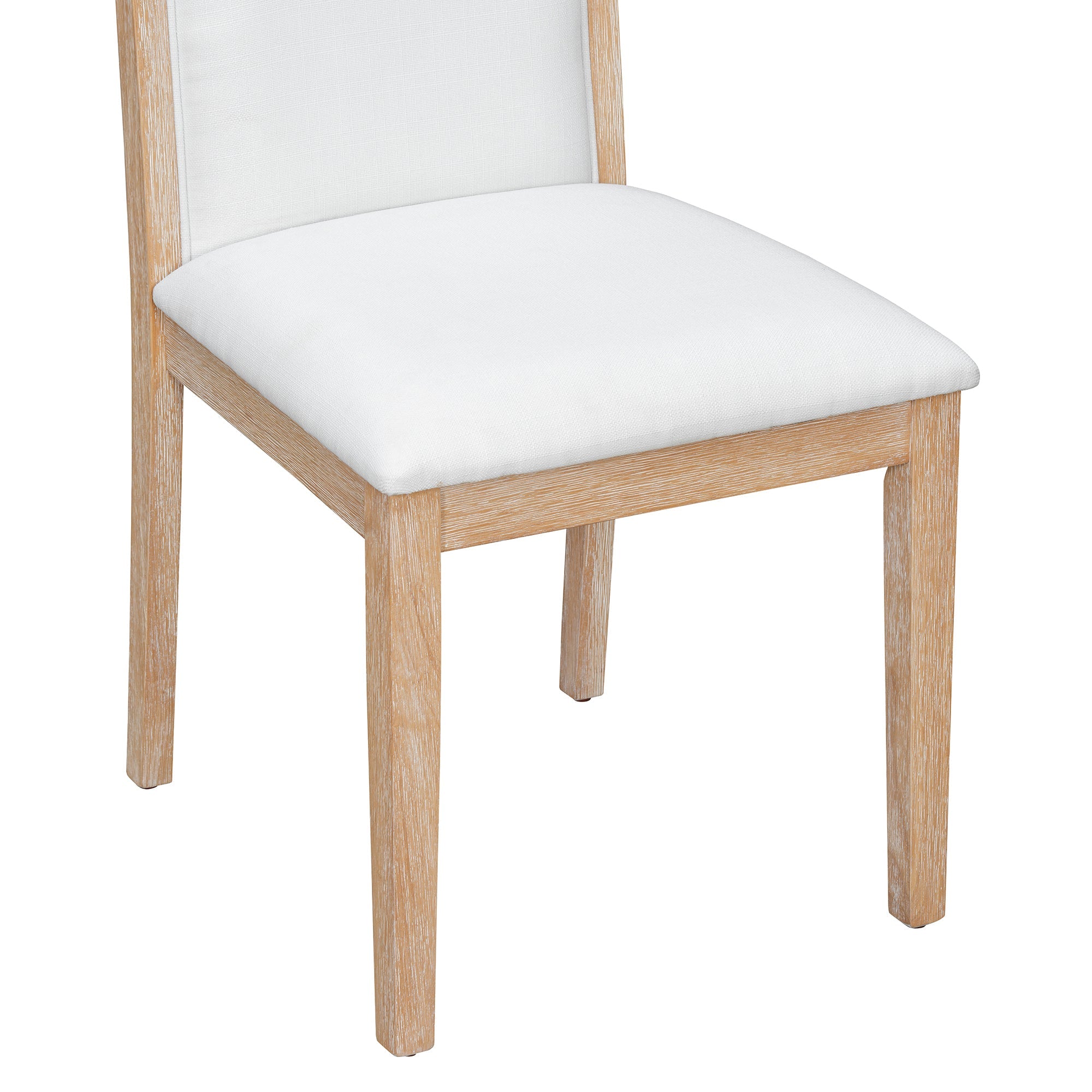 Vintage Extendable Dining Table Set with 4 Upholstered Chairs