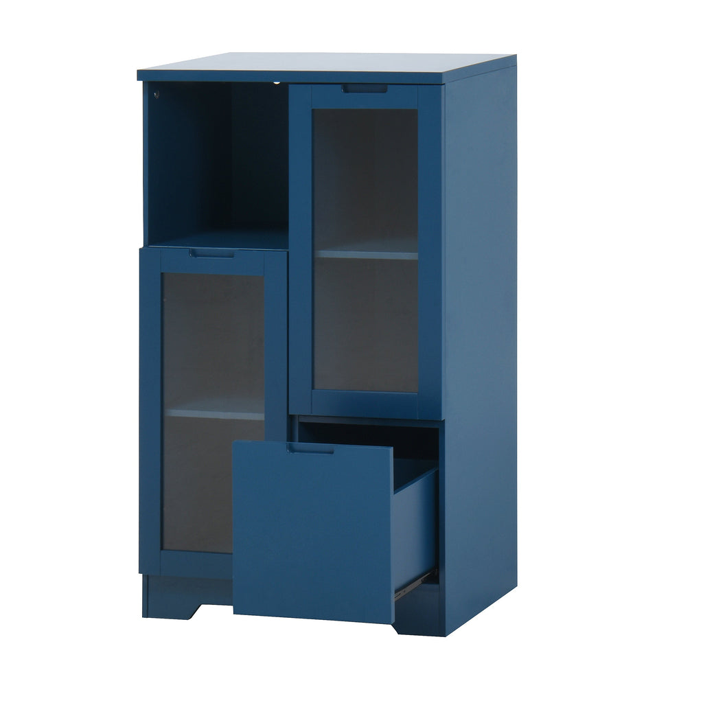 MDF Painted Cabinet with Glass Doors