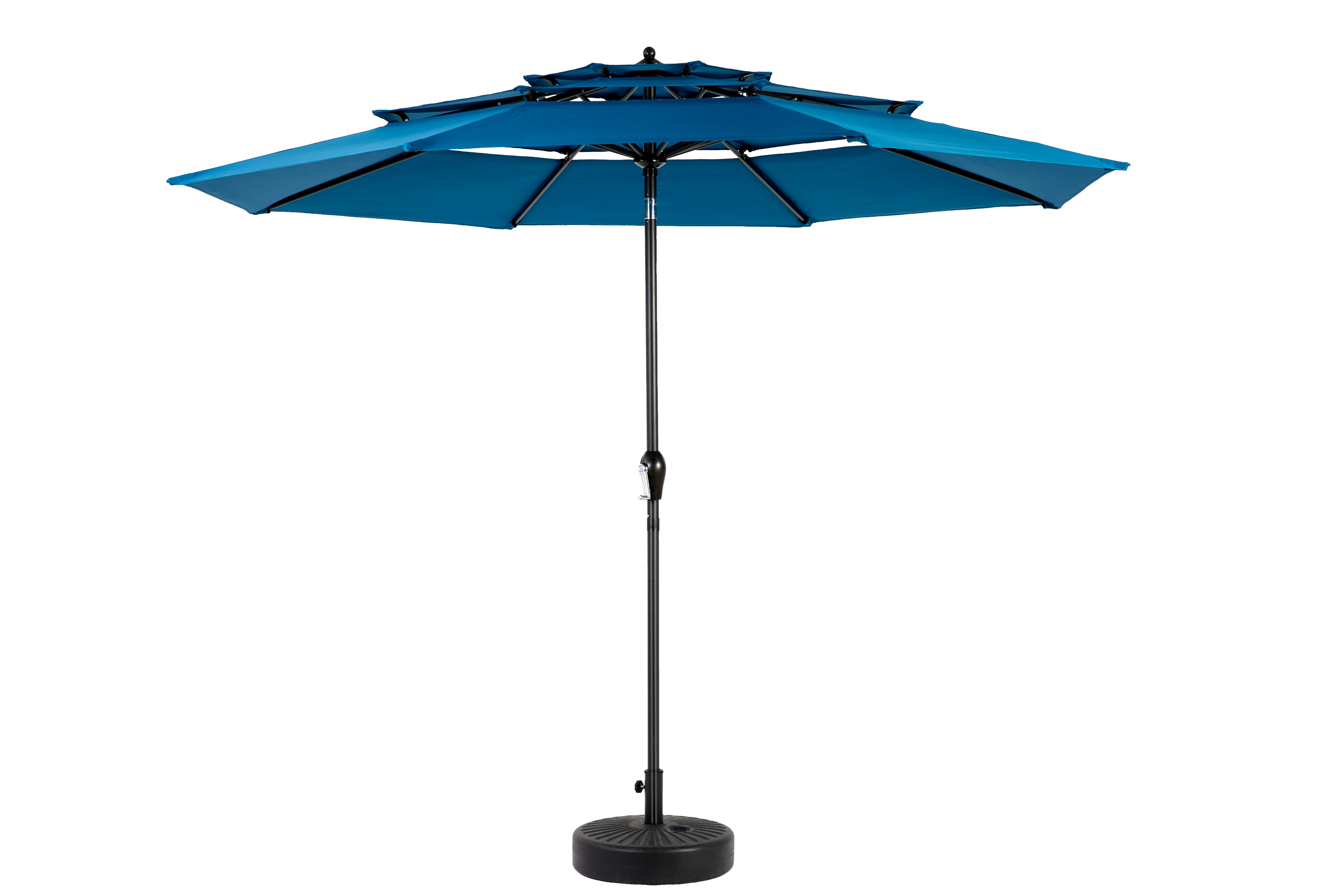 10ft 3-Tier Aluminium Patio Umbrella with Auto-Tilt (No Base)