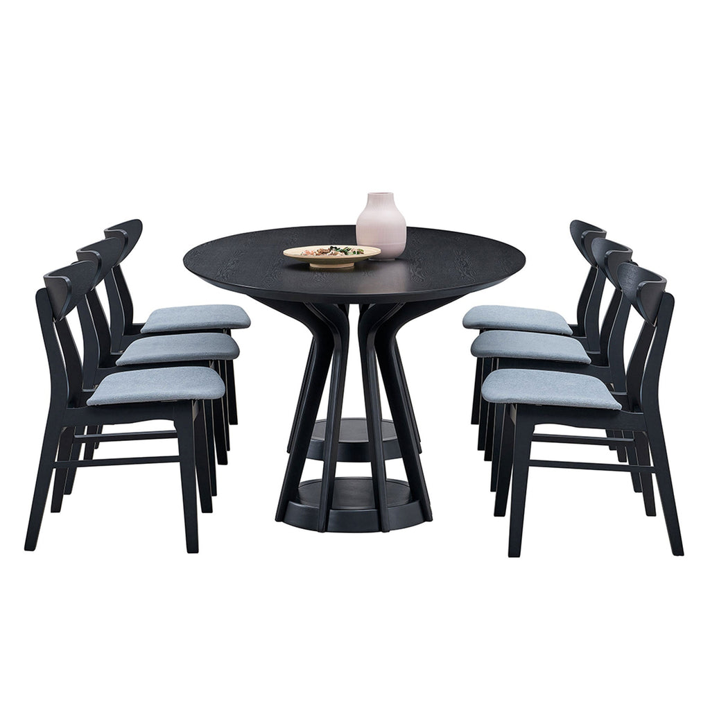 78.74 Inch Modern Wood Dining Table Set