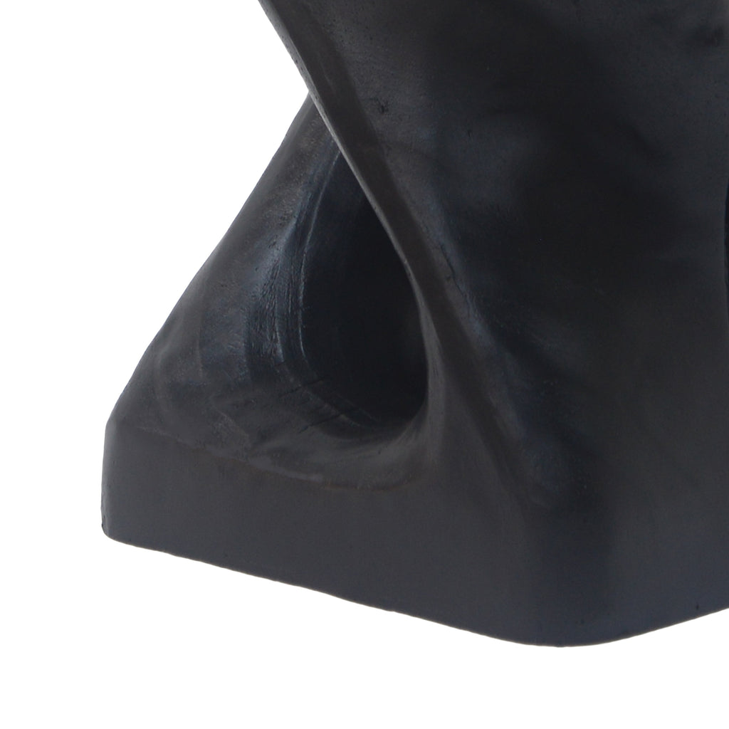 Twist Shape Side Table with Wood-like Texture