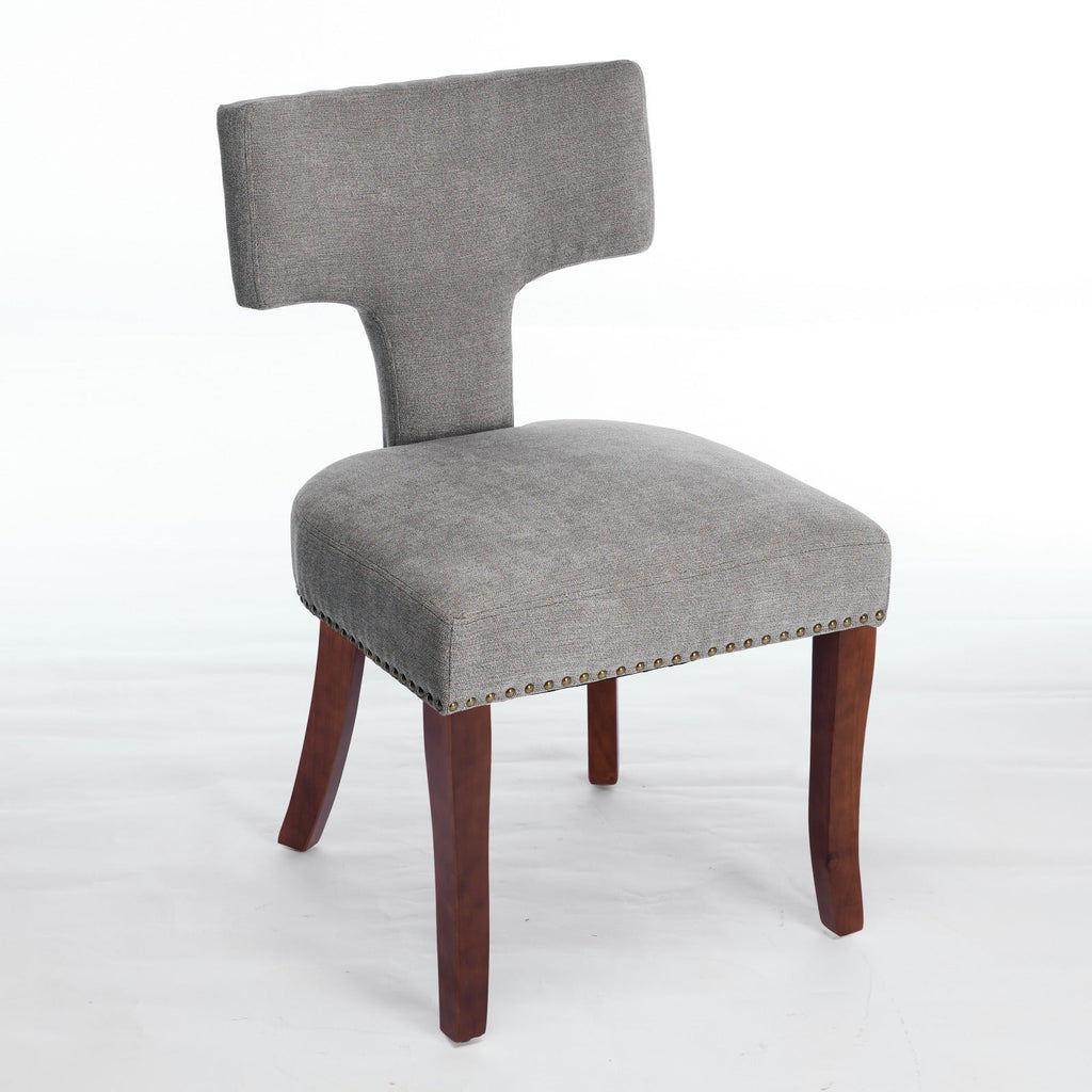 Mid Century Farmhouse Linen Fabric Dining Chairs (Set of 2)