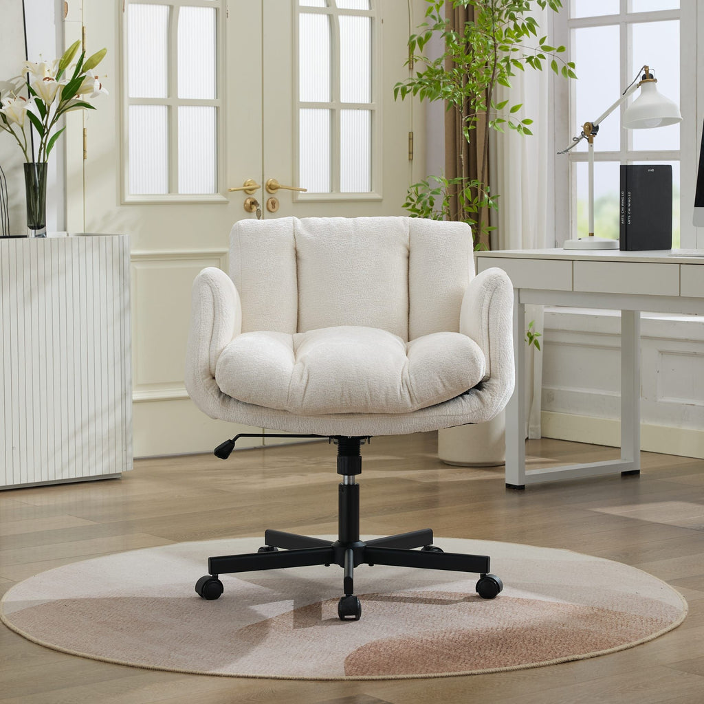Pet Friendly Swivel Office Chair Adjustable Height Double Cushioned