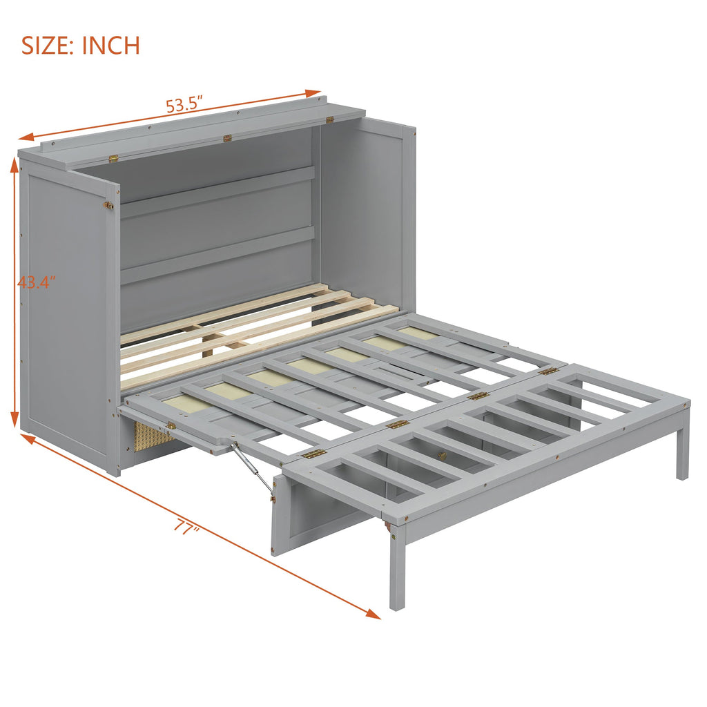 Full Size Murphy Bed with Large Drawers
