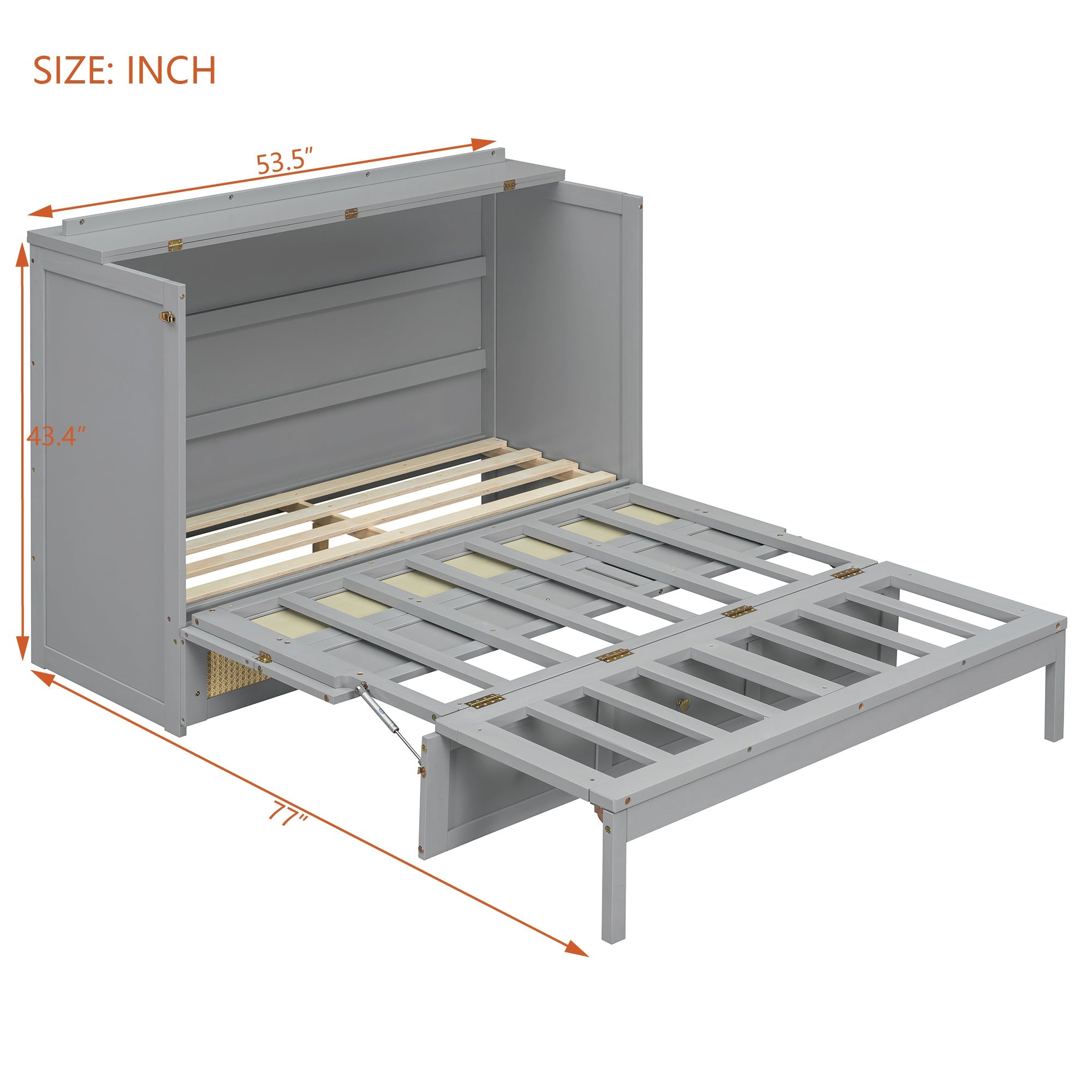 Full Size Murphy Bed with Large Drawers