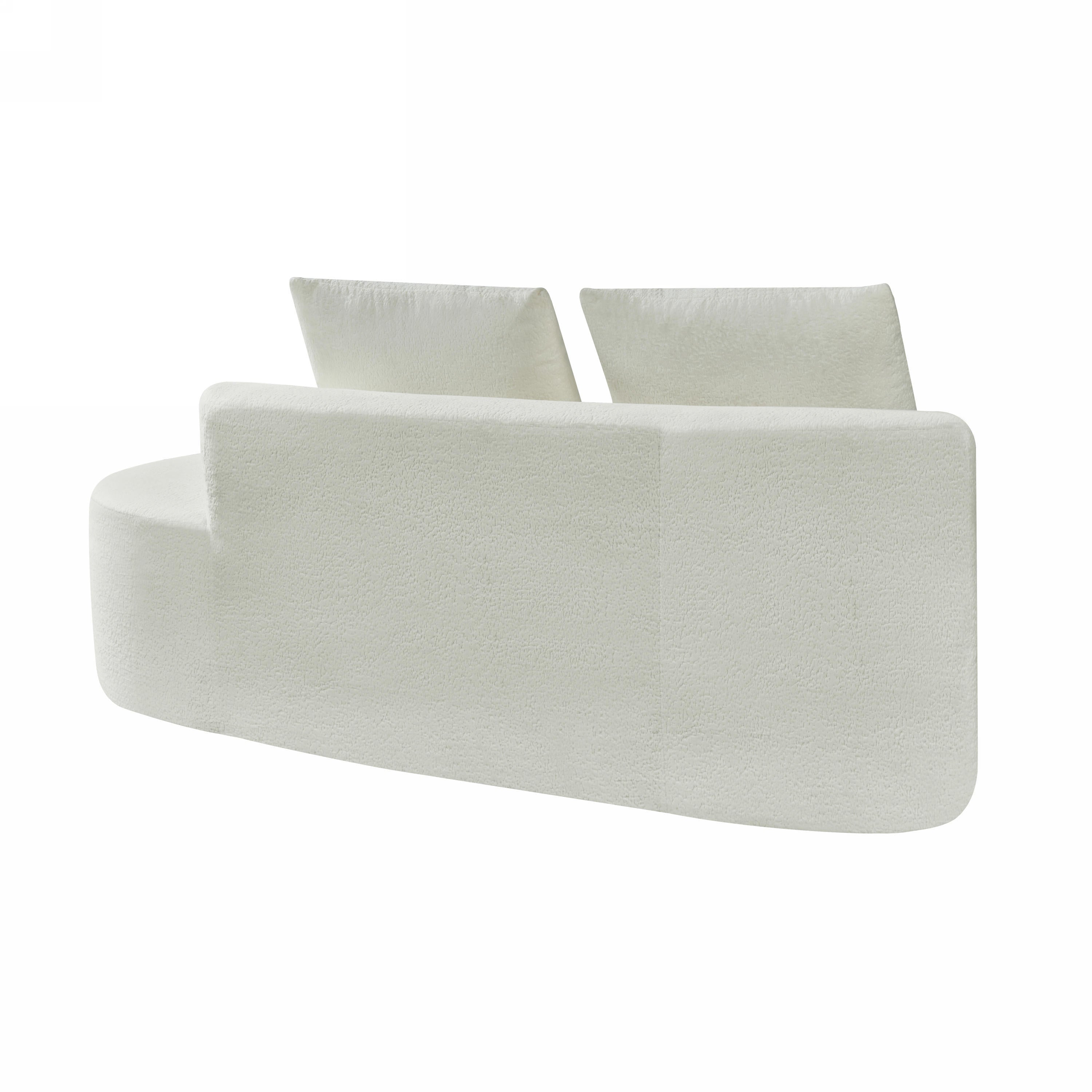 116' Modern Curved Sectional Sofa for Living Room