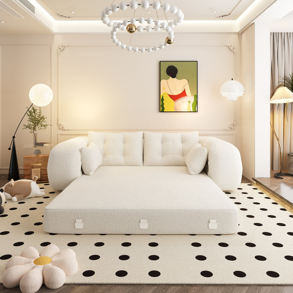 78.7 ' Multi-Functional Teddy Foldable Sofa Bed