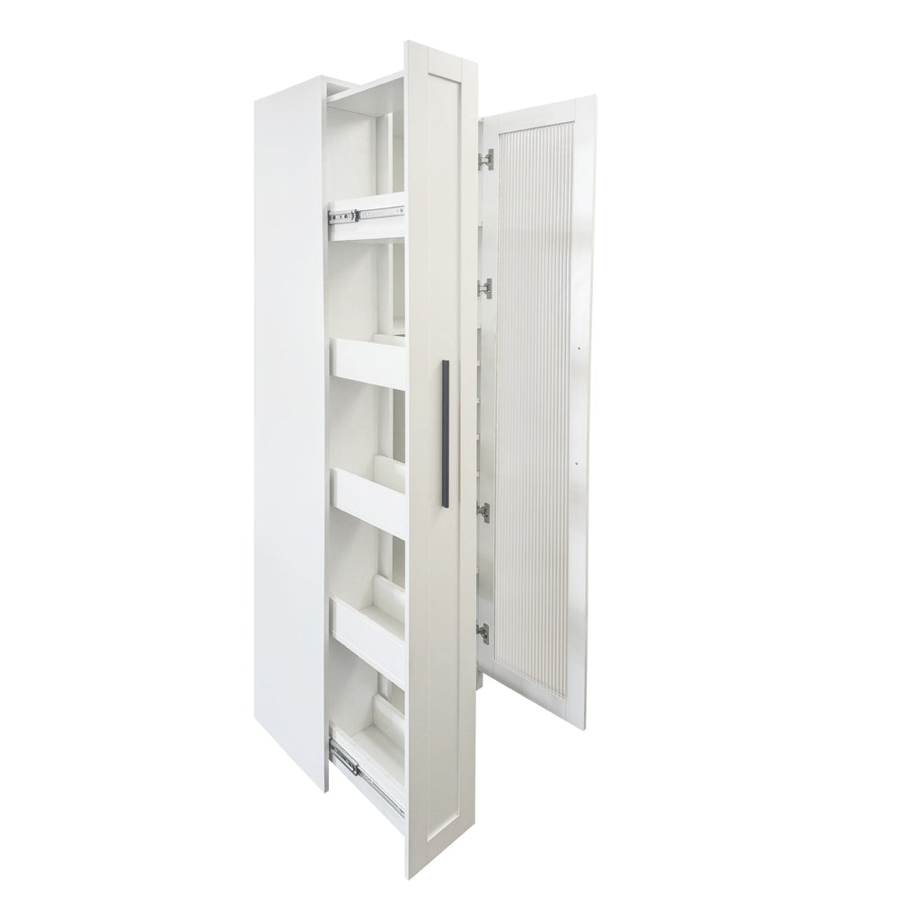 Farmhouse Kitchen Storage Cabinet with Glass Doors