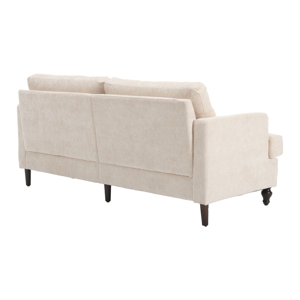 Mid Century Modern Chenille Fabric Loveseat Sofa