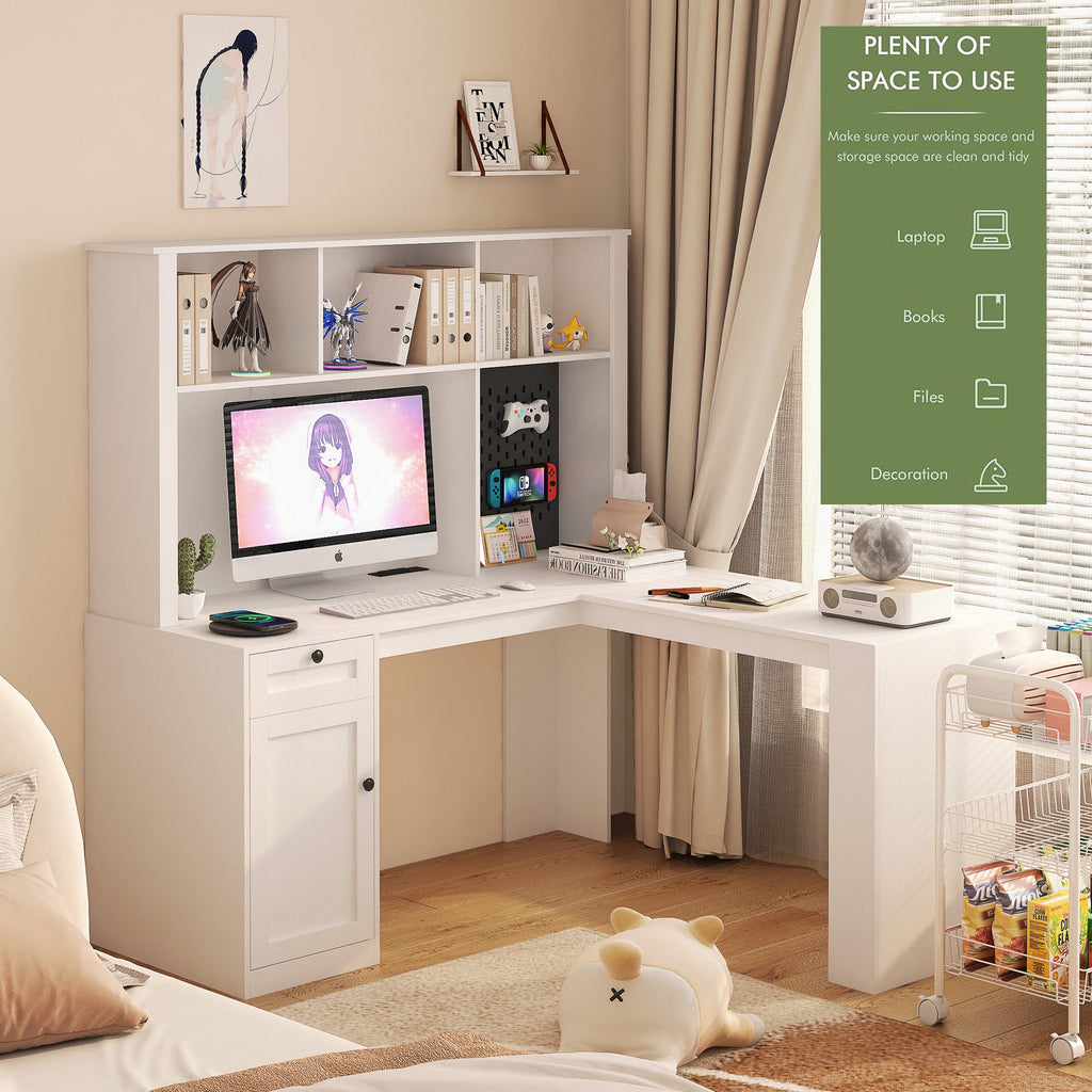 L Shaped Desk with Drawers