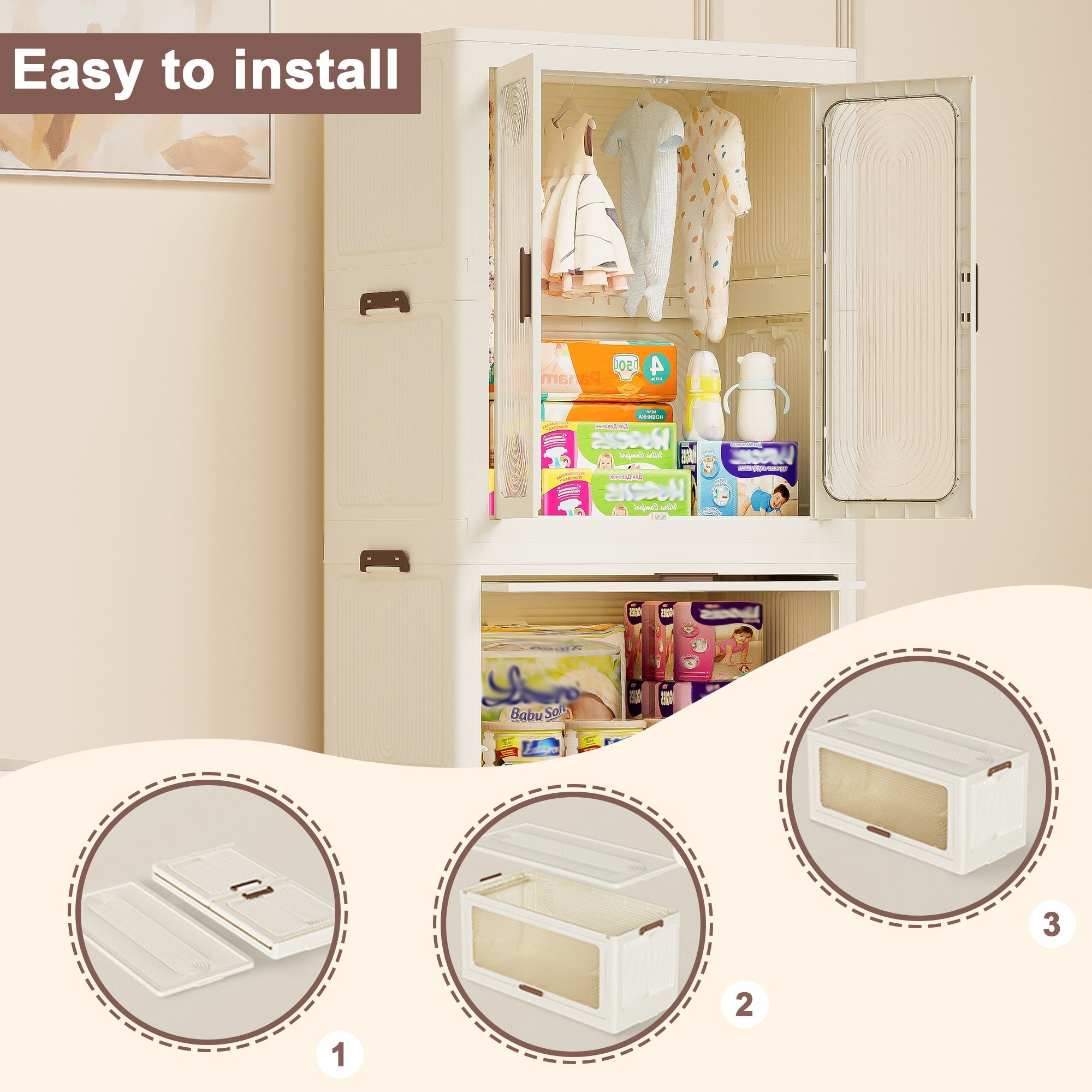 Portable Wardrobe Closet Storage Organizer