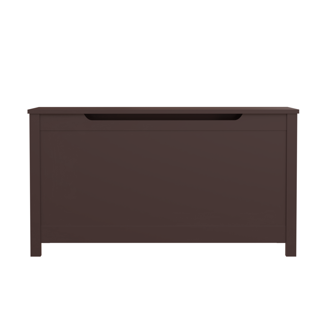 Kids Wooden Toy Box Storage with Safety Hinged Lid for Ages 2+