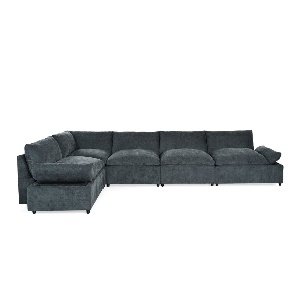 115.5' Modular Deep Gray Sectional Sofa