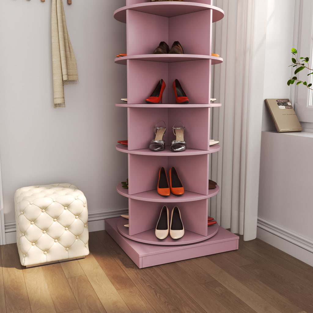 Modern 360° Rotating Shoe Cabinet 6/7 Layers Space Saver