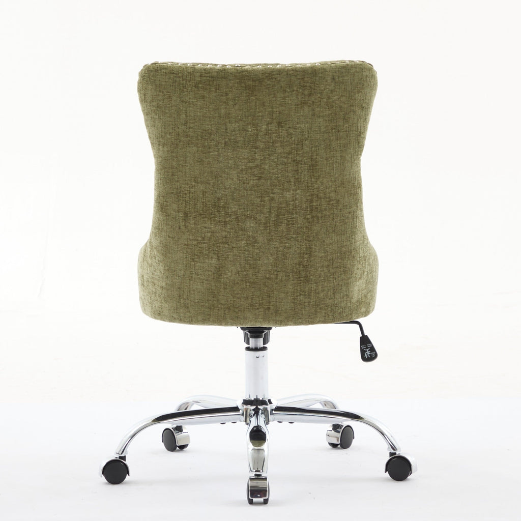 Modern Chenille Upholstered Tufted Button Home Office Chair