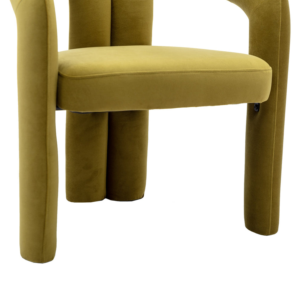 Contemporary Velvet Fabric Upholstered Accent Side Chairs (Set of 2)