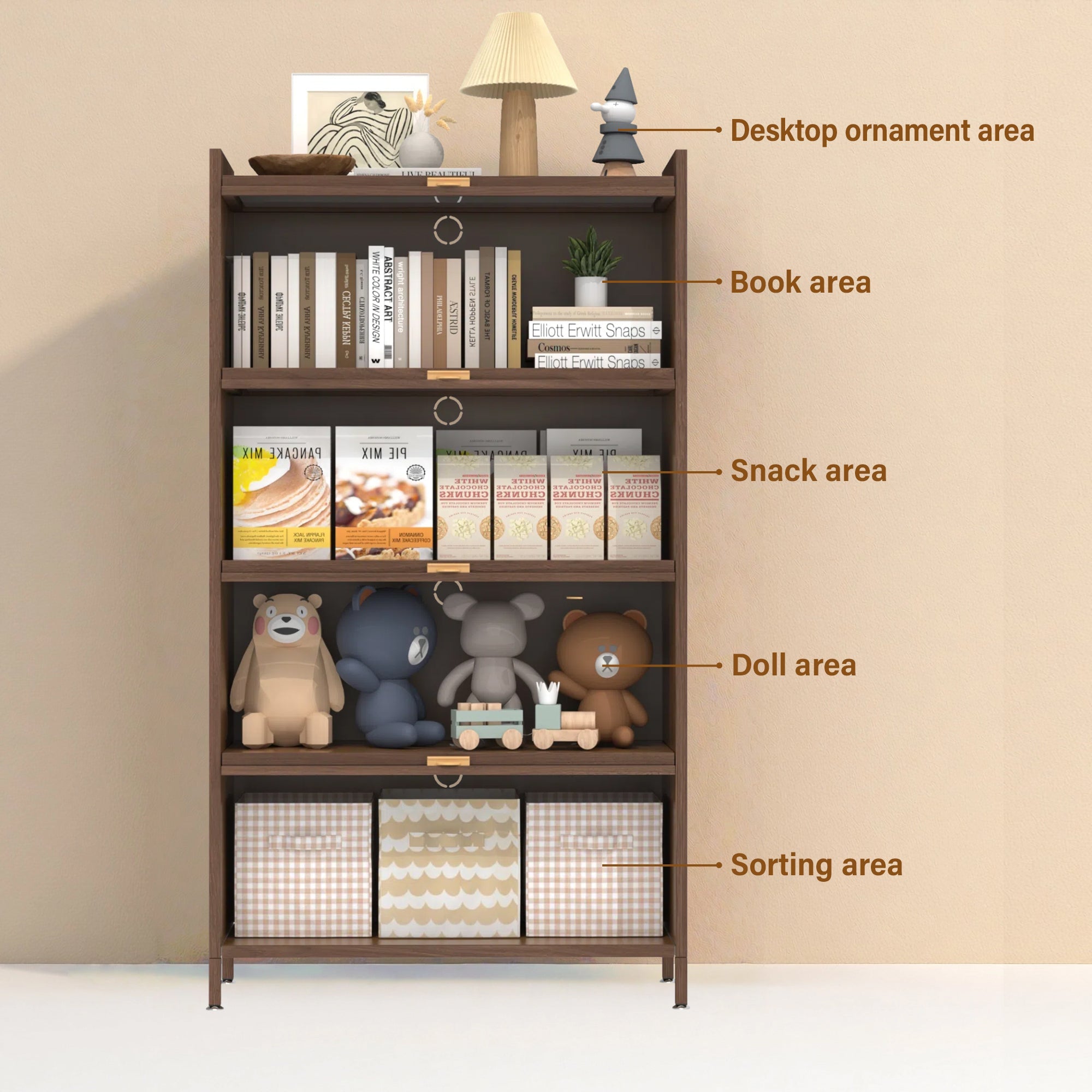 57'' Tall Metal 4 Flip Doors Cabine